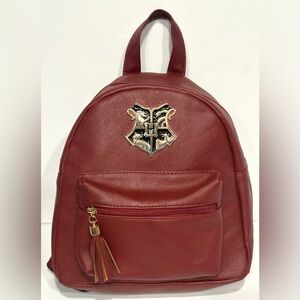 Harry Potter Hogwarts Crest Mini Backpack Elegant Burgundy
